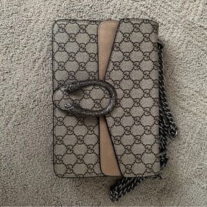 Fucci Cream and Brown Shoulder Bag